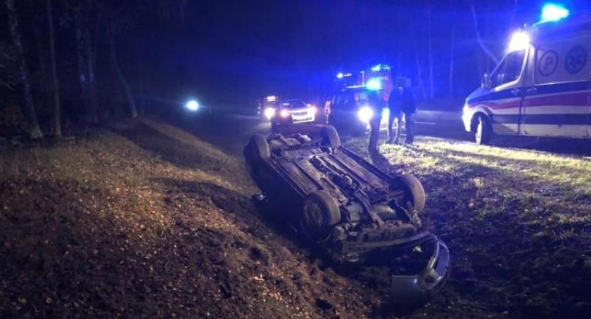 Volvo uderzyło w jelenia na drodze Ciechanów-Glinojeck [zdjęcia]