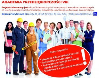 Uwaga! Przedłużony termin rekrutacji do projektu „Akademia Przedsiębiorczości VIII”