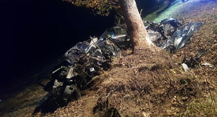 Tragiczny wypadek: Trzy osoby nie żyją. BMW uderzyło w drzewo [zdjęcia]