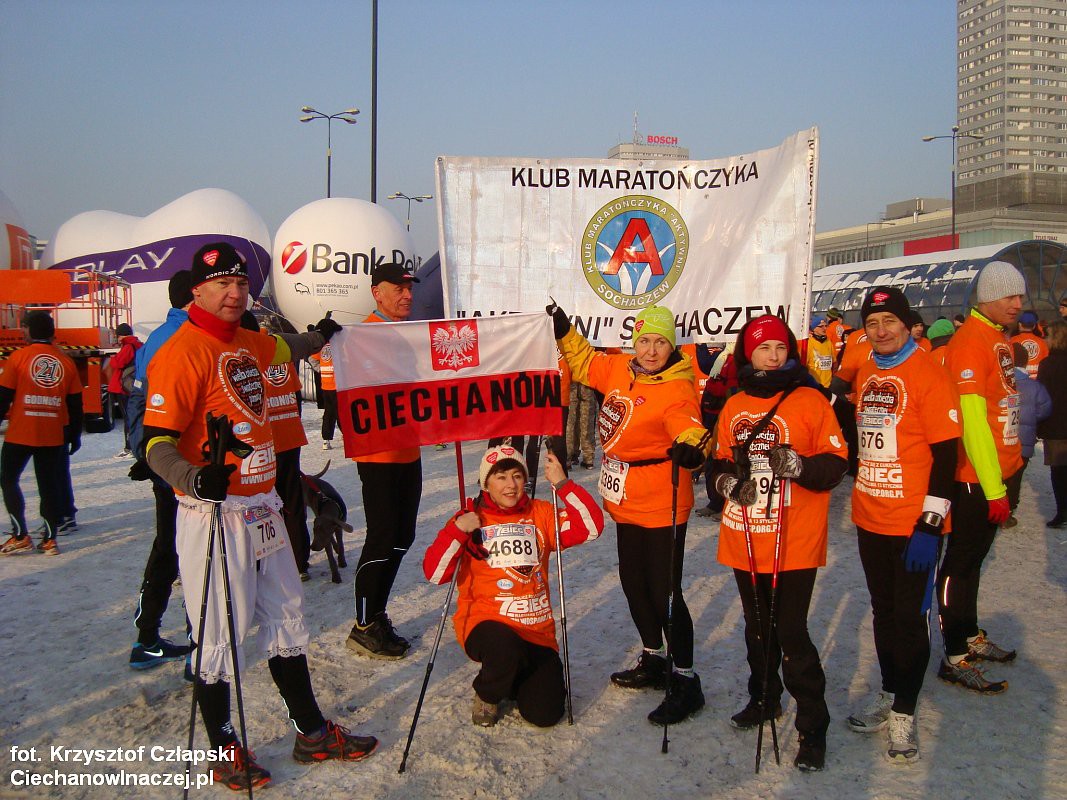 Grupa Ciechanowskich pasjonatów Nordic Walking na WOŚP