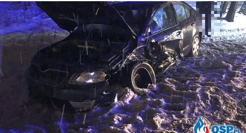 Kompletnie pijany spowodował kolizję pod Glinojeckiem [zdjęcia]