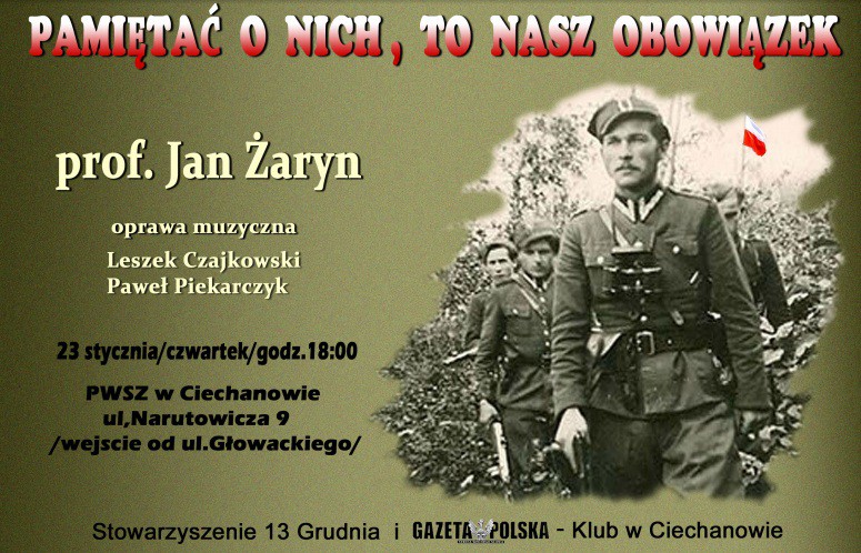 Prof. Jan Żaryn gościem spotkania w PWSZ