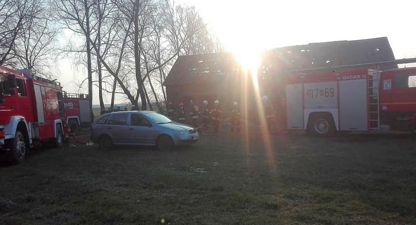 Pożar budynku w gm. Opinogóra Górna [zdjęcia]