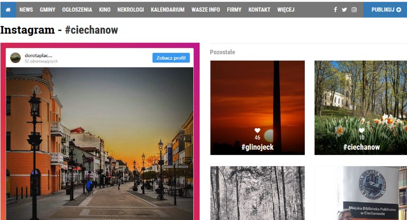 Instagram na CiechanowInaczej.pl