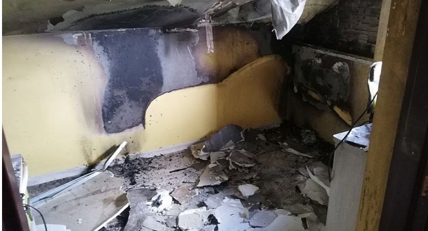 Pożar domu w gminie Ojrzeń
