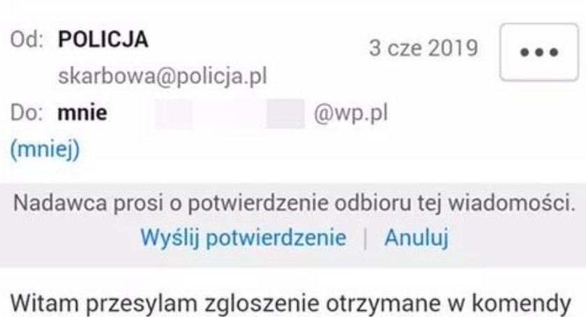 Otrzymałeś taką wiadomość? To oszuści!