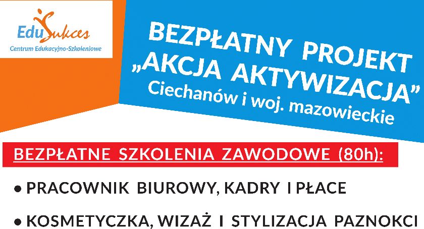 Bezpłatne szkolenia zawodowe w Ciechanowie
