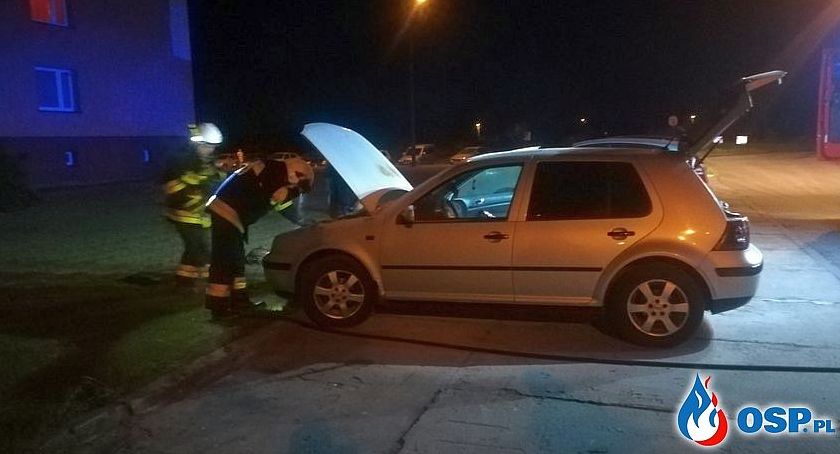 Pożar samochodu osobowego w Glinojecku [zdjęcia]