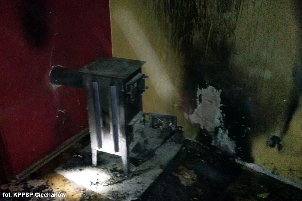 Pożar w jednym z domów na ul. Płońskiej w Ciechanowie