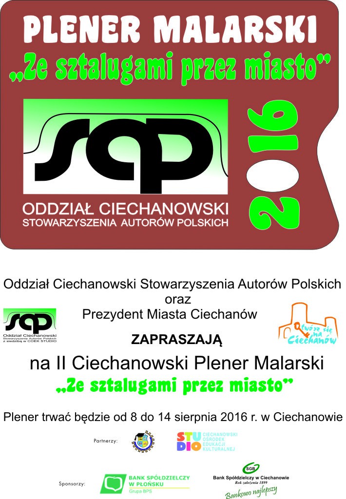 W poniedziałek startuje II Ciechanowski Plener Malarski „Ze sztalugami przez miasto”