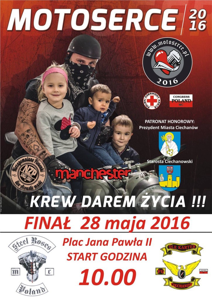 Motoserce - w sobotę impreza przed ciechanowskim ratuszem
