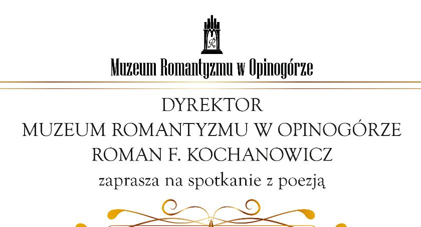 Spotkanie z poezją Stanisława Ledóchowskiego w Muzeum Romantyzmu