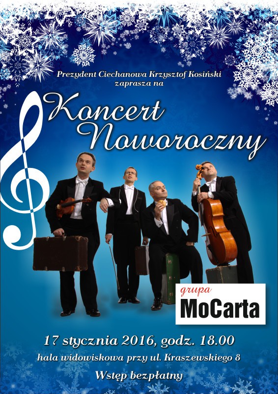 Koncert Noworoczny w Ciechanowie - wystąpi Grupa MoCarta