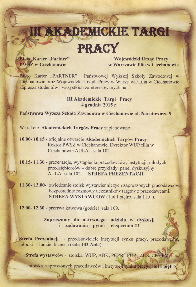 W Ciechanowie odbędą się Akademickie Targi Pracy