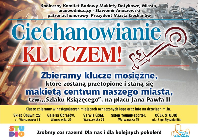 Powstanie makieta centrum Ciechanowa. Ruszyła zbiórka kluczy