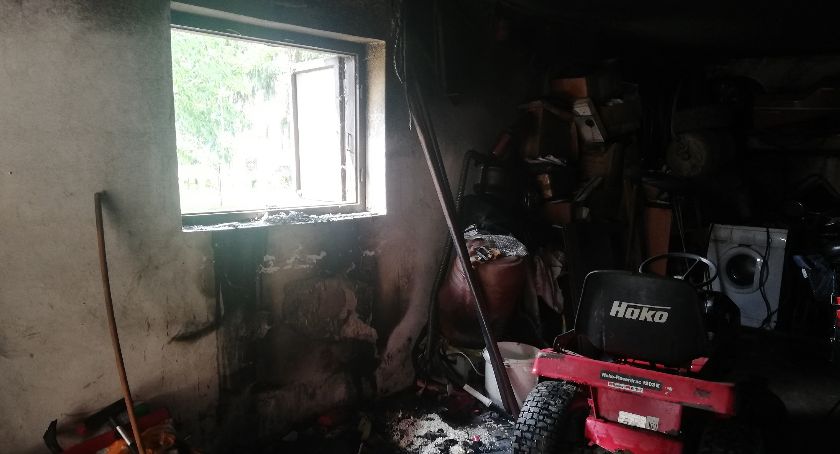 Płonął garaż w Regiminie