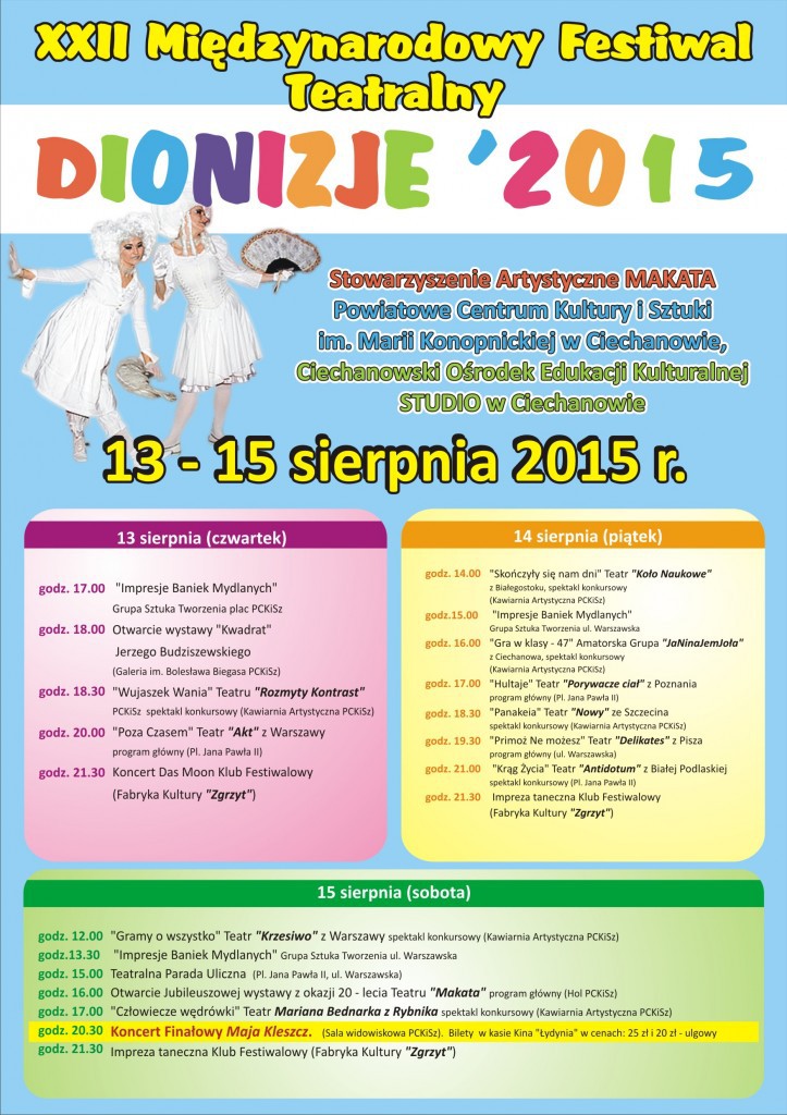 Święto teatru w Ciechanowie - w czwartek ruszają Dionizje (zobacz program)