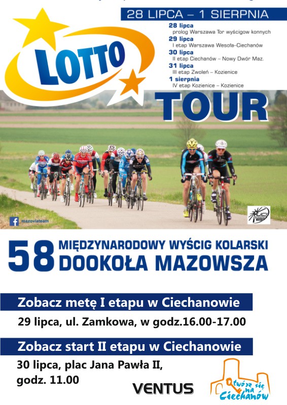 Kolarze zawitają nad Łydynię! Ciechanów będzie gościł 58. Międzynarodowy Wyścig Dookoła Mazowsza
