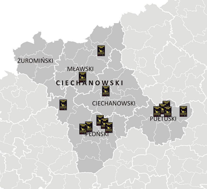 Na Mazowszu stanęło 13 nowych czarnych punktów wodnych