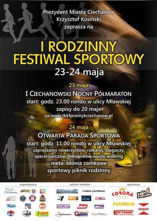 Spędź weekend na sportowo! W Ciechanowie odbędzie się I Rodzinny Festiwal Sportowy