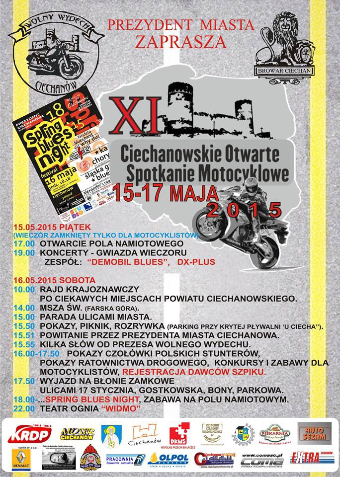 W sobotę motocykliści otworzą sezon! Przed nami XI Ciechanowskie Otwarte Spotkanie Motocyklowe