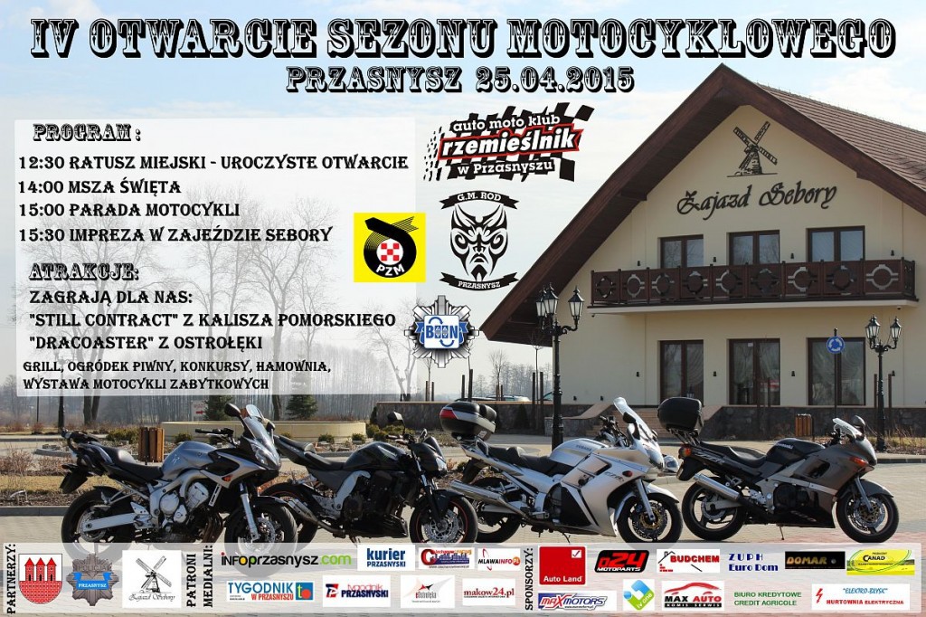 W sobotę Otwarcie Sezonu Motocyklowego