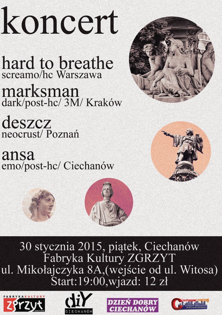 Kolejny koncert w Zgrzycie! W piątek zagrają cztery zespoły