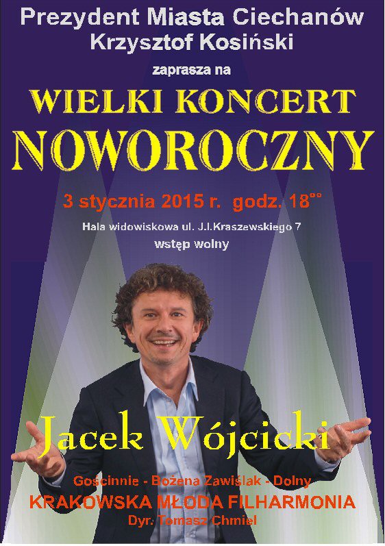 Prezydent Ciechanowa zaprasza w sobotę na Koncert Noworoczny