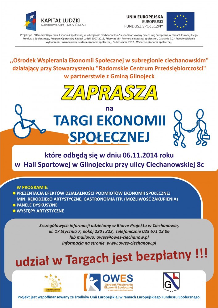 Targi Ekonomii Społecznej w czwartek w Glinojecku