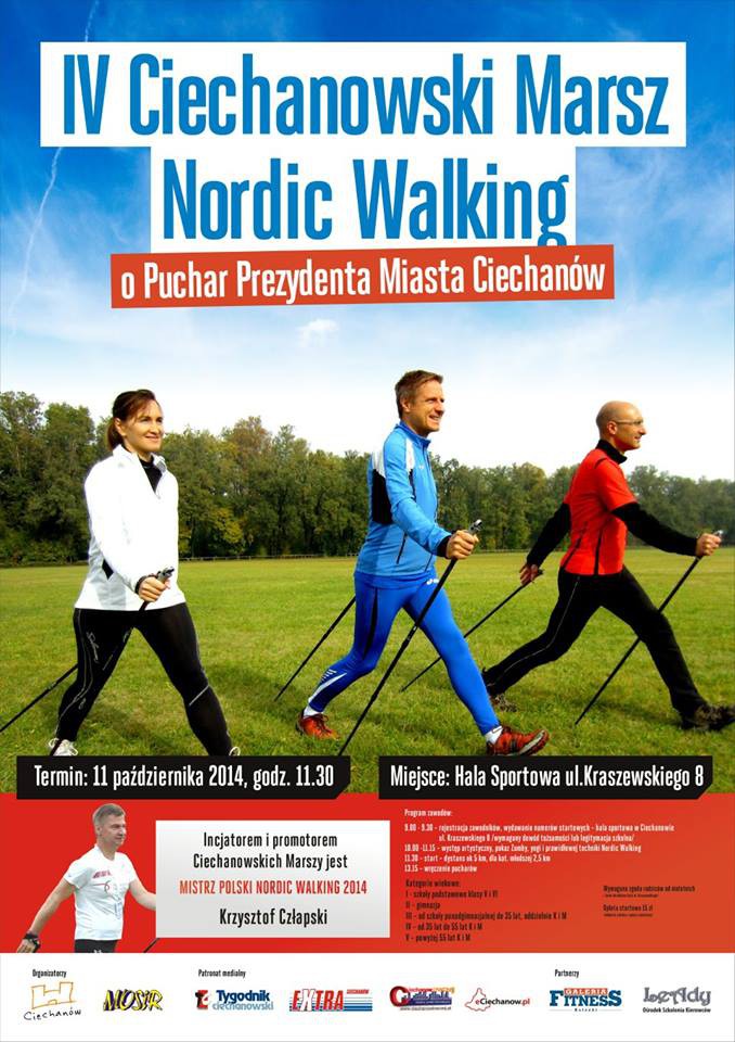 W sobotę IV Ciechanowski Marsz Nordic Walking – Mistrzostwa Mazowsza
