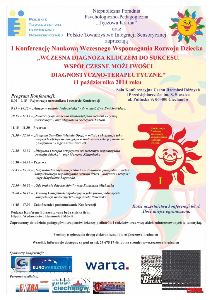 W Ciechanowie odbędzie się I Konferencja Naukowa - Wczesnego Wspomagania Rozwoju Dziecka