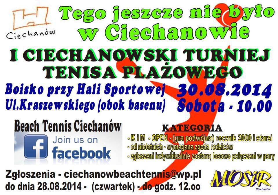 Takiego turnieju w Ciechanowie jeszcze nie było! Spróbuj swoich sił w tenisie plażowym