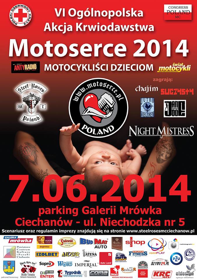 Motoserce w Ciechanowie - w sobotę akcja krwiodawstwa