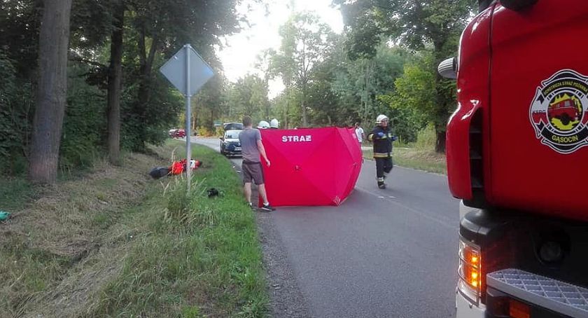 Pijany motocyklista spowodował kolizję w gminie Sońsk [zdjęcia]