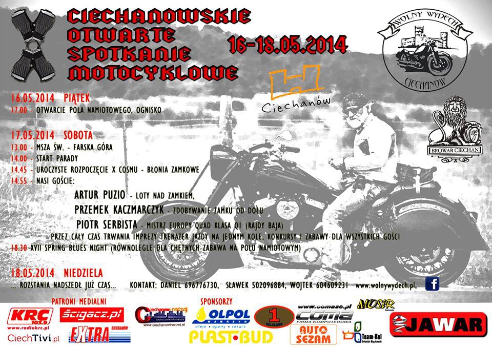Przed nami X Ciechanowskie Otwarte Spotkanie Motocyklowe!