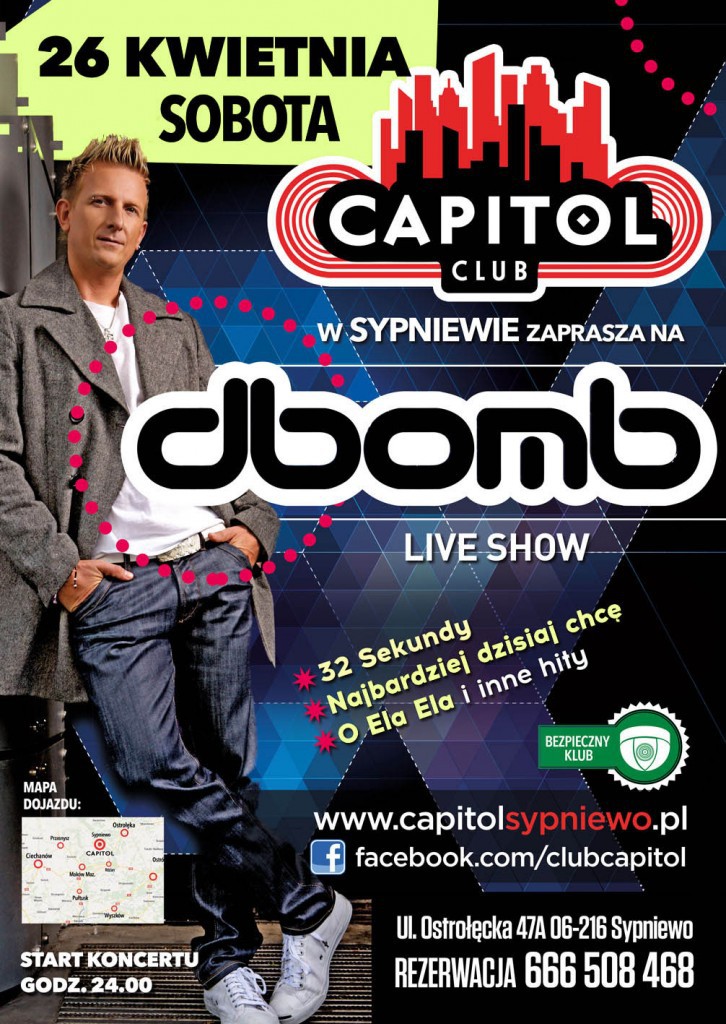 D-Bomb wystąpi w sobotę w Capitol Club!