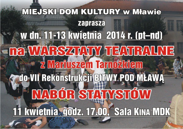 Nabór statystów do VII Rekonstrukcji Bitwy pod Mławą
