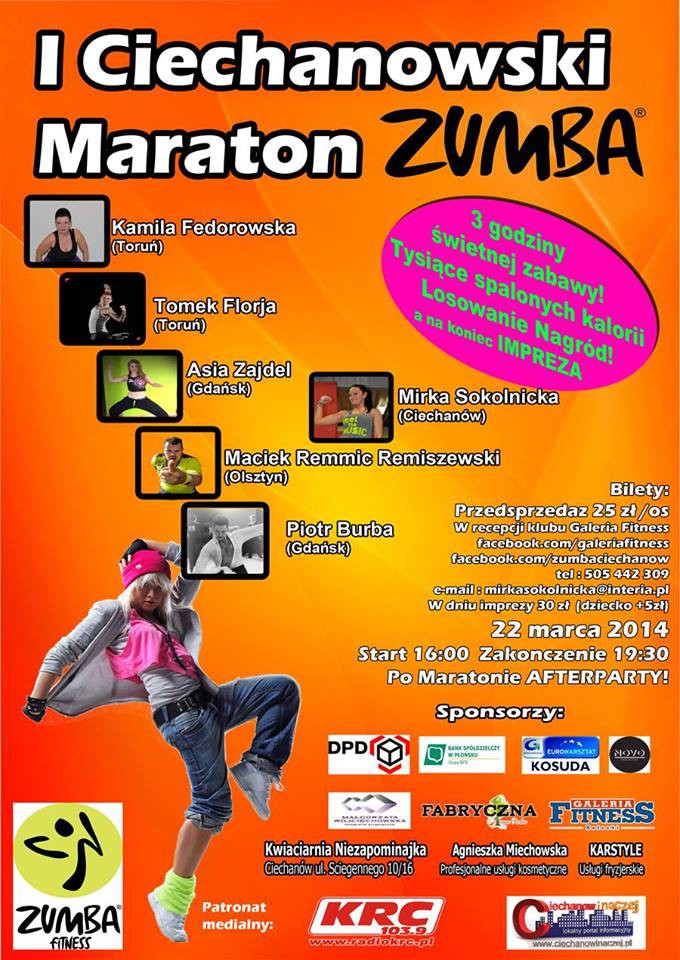 I Ciechanowski Maraton Zumba - już za tydzień!