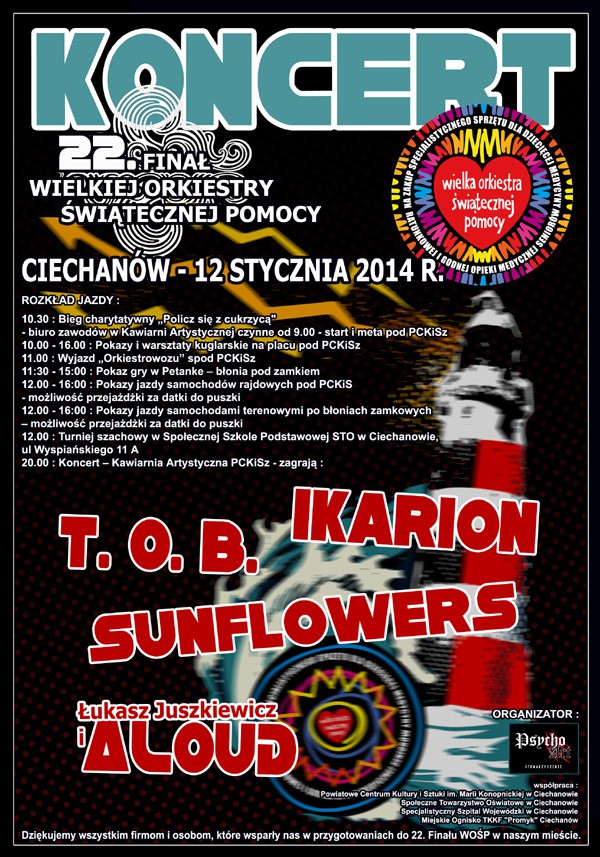 22. Finał WOŚP w Ciechanowie - zobacz program 