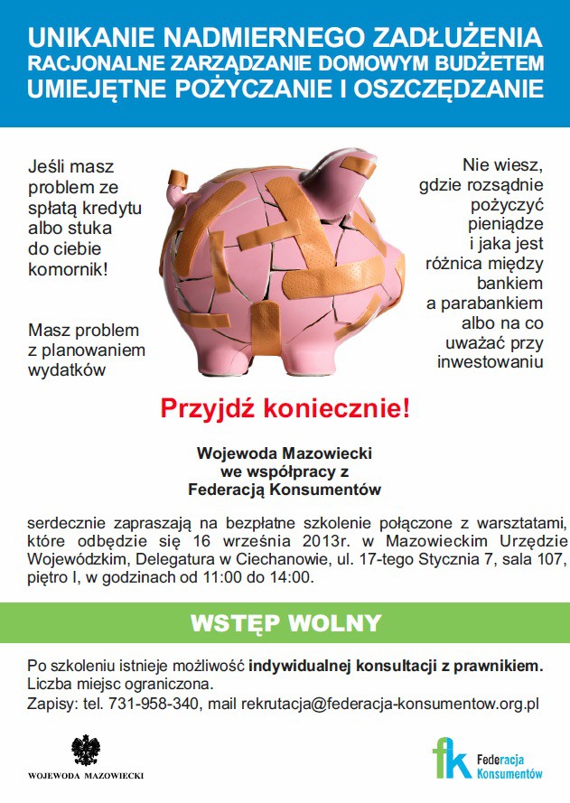 Jak racjonalnie zarządzać domowym budżetem? - weź udział w bezpłatnym szkoleniu