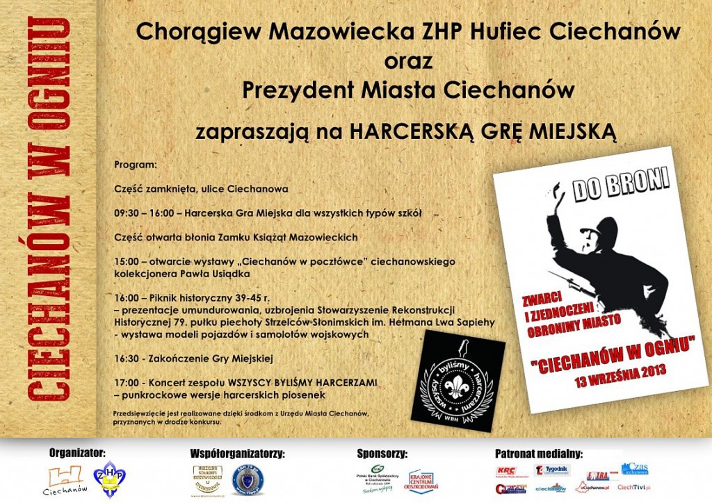 Harcerska gra miejska w Ciechanowie - zaproszenie (wideo)