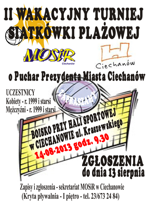 W środę turniej siatkówki plażowej - trwają zapisy!