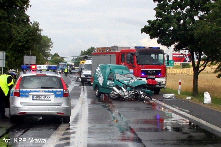 Wypadek na krajowej 