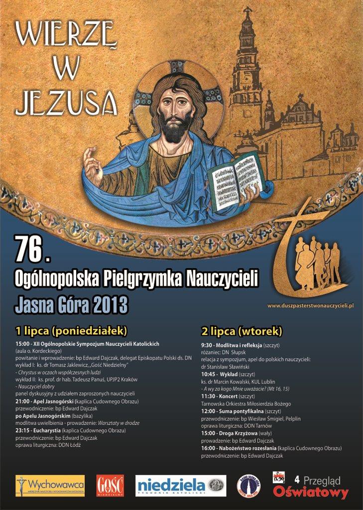 76. Ogólnopolska Pielgrzymka Nauczycieli i Wychowawców na Jasną Górę - trwają zapisy