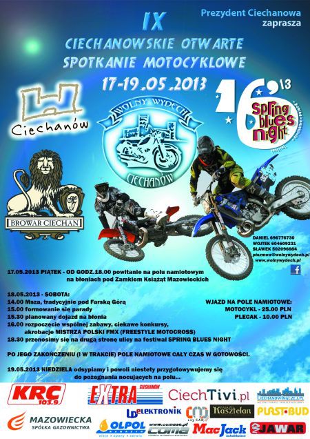 Przed nami motocyklowa uczta! W piątek ruszają IX Ciechanowskie Otwarte Spotkania Motocyklowe
