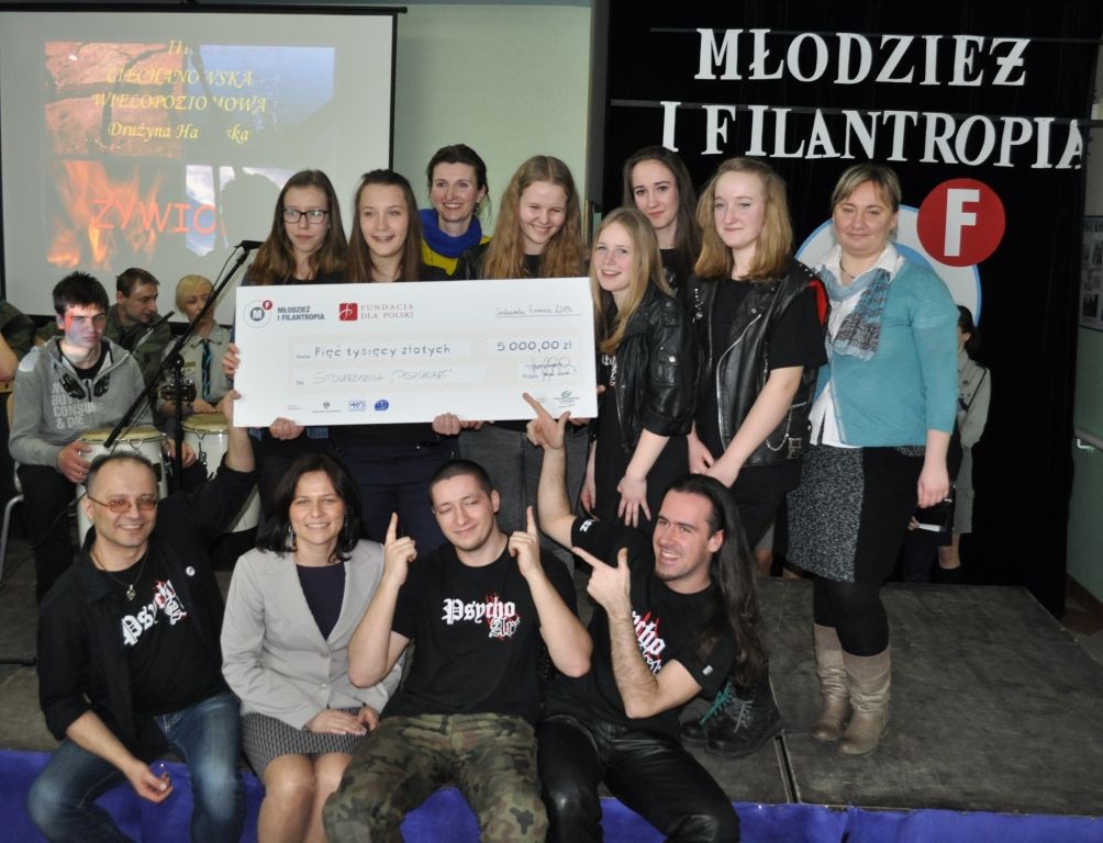 Uczennice Gimnazjum nr 4 w Ciechanowie wygrały 5 tysięcy złotych dla Stowarzyszenia PSYCHOART