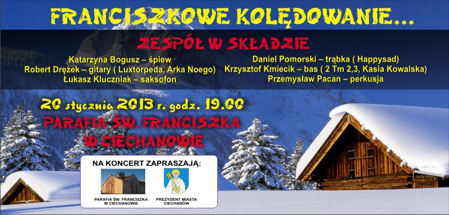 Zaproszenie na koncert kolęd