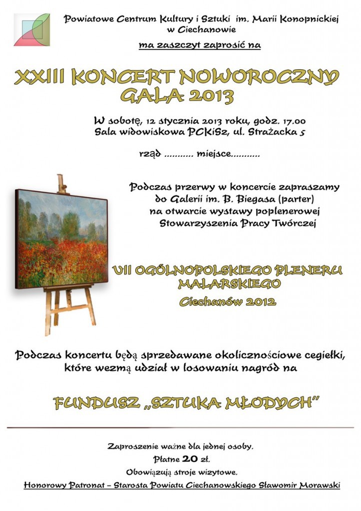 XXIII KONCERT NOWOROCZNY - GALA 2013