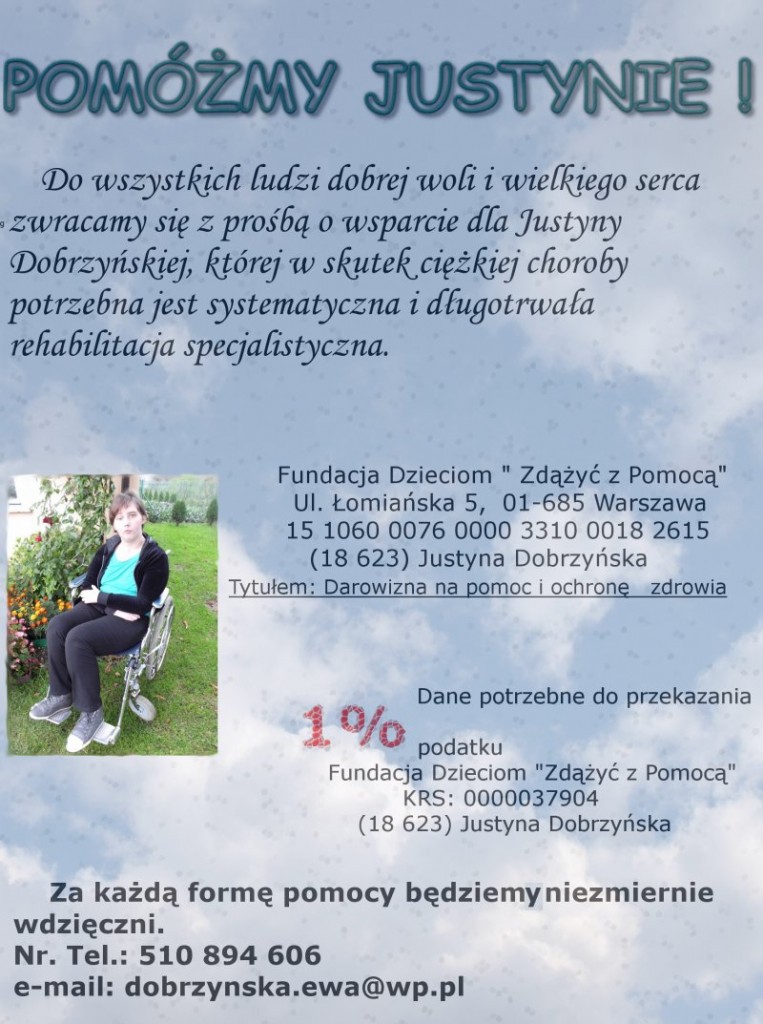 Pomóżmy Justynie