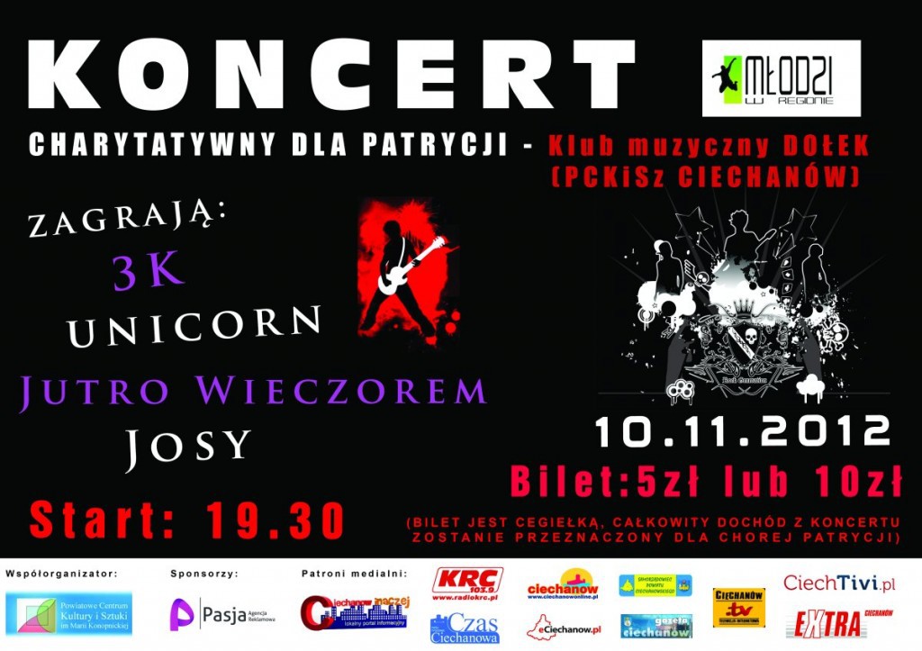 Koncert charytatywny dla Patrycji